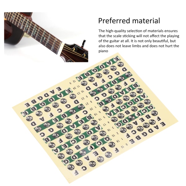 Kitaran otelautatarrat – itseliimautuvat musiikkitarvikkeet aloittelijoille (7 väriä, läpinäkyvä)