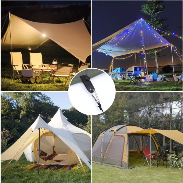 10 kraftiga tältpresenningsklämmor med spännare, låsklämmor för att fästa presenningar, markiser, presenningar, camping, husvagnsmarkiser