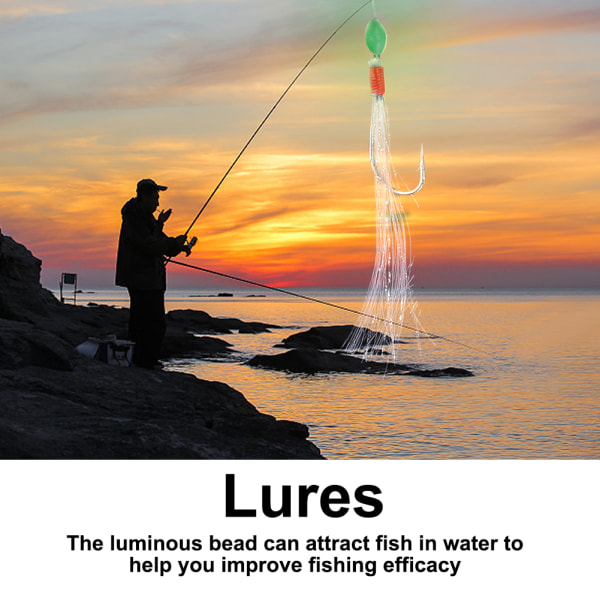 Luminous Bead Fishing Rig - 25 kpl