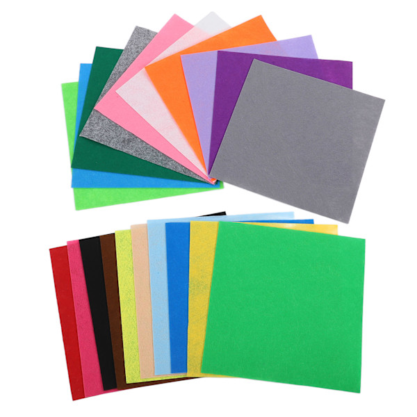 20 stk. Filtstofark Assorterede farver Blødt lugtfri 30x30 cm Filtklud til DIY-produktion Håndværk Syning