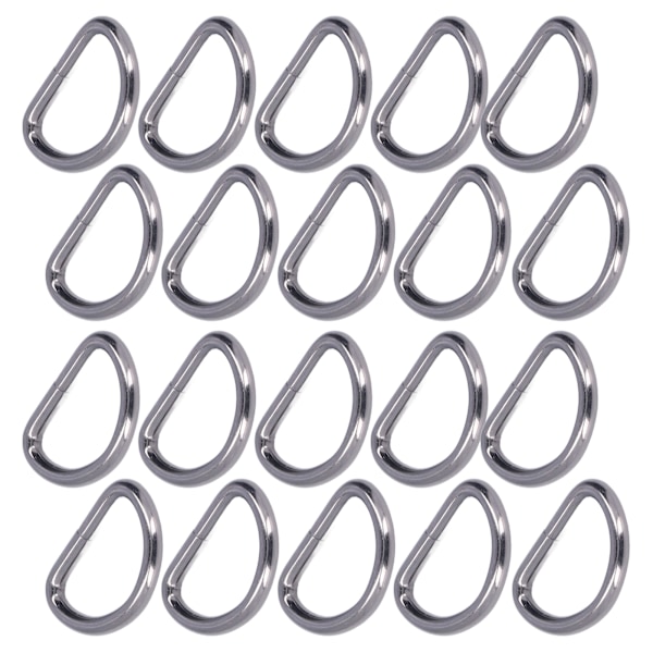 20 stk. D-ringe 4x38x23mm Stærk struktur Bredt anvendt Elegant udseende DIY-håndværk til tasker Punge Armbånd Våben Farve