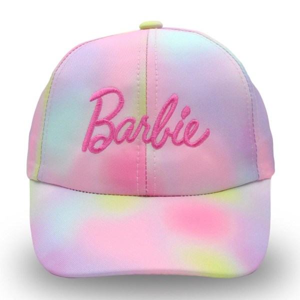 (Purple Rainbow) Rainbow Barbie cap för barn, rosa färg broderad bokstavshatt, casual mode anka cap