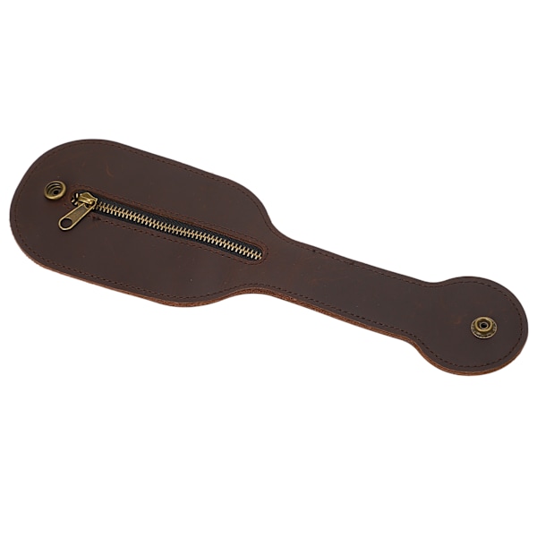 Multipurpose läderhängande väska - kaffefärg