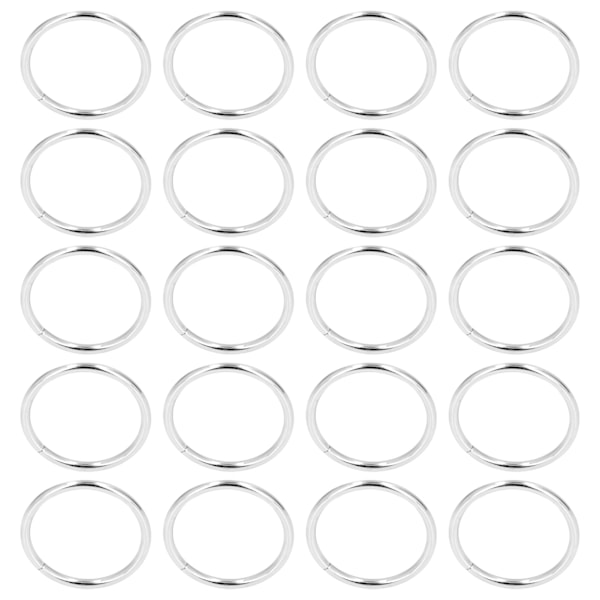 20 stk Metallringer Slitesterke Jern Sirkel O Spenneringer for DIY Belte Håndveske Spenne Maskinvare Klesdekorasjon