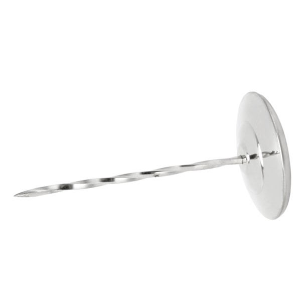 Kvittohållare i tjock rostfritt stål med rund botten, halkfri biljettspik för restauranger, barer, kök (silver skruvstång)
