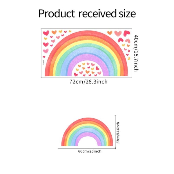Rainbow veggklistremerker for barnerom inngangsdekorasjon bakgrunnsdekorasjon dekaler klistremerker