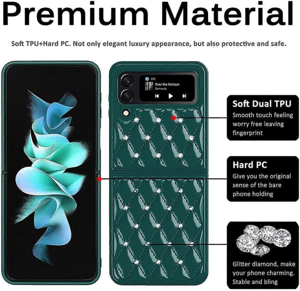 Diamond Glitter Case Compatible With Samsung Galaxy Z Flip 3