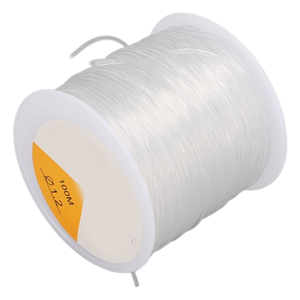 1,2 mm Krystal Line Snor DIY Håndværk Transparent Elastisk Rund Klar Elastisk Snor med 2 Perlenåle til Syning