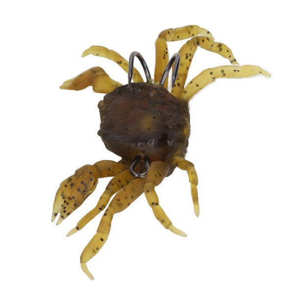 Simulering Krabbe blødt lokkemad - 8 stk 13 cm 33,5 g, til ferskvandssaltvandsfiskeri, gullig brun