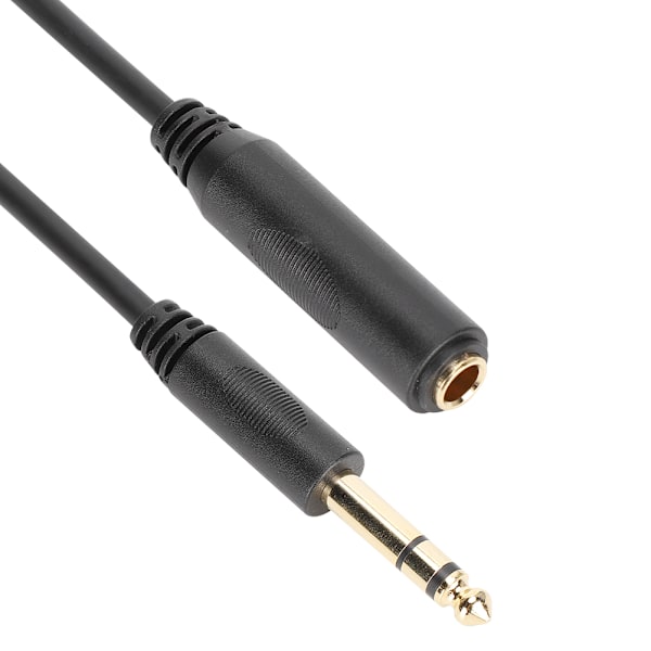 Ren Kobberleder med Skærmning 6,35 mm Stereo Han til Hun Audio Forlængerkabel til Lydkort/Elguitar 3M