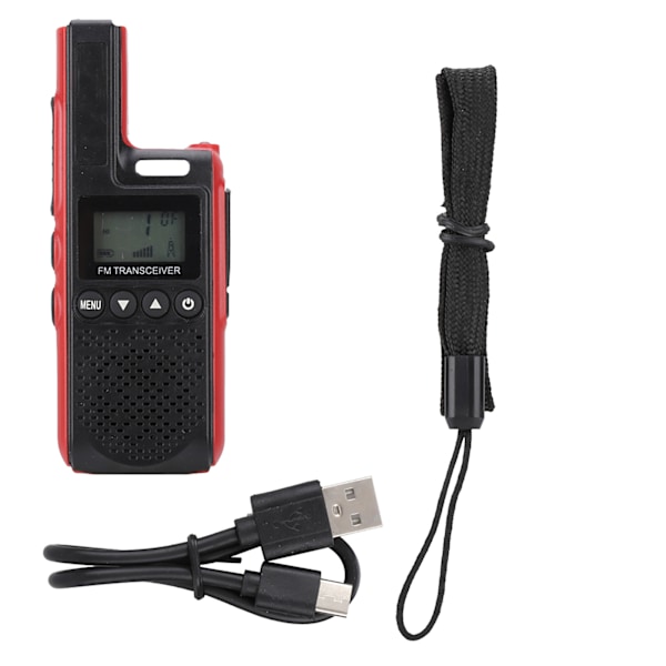 Mini Portabel Handhållen Business UHF Walkie Talkie Tvåvägsradio (Röd)