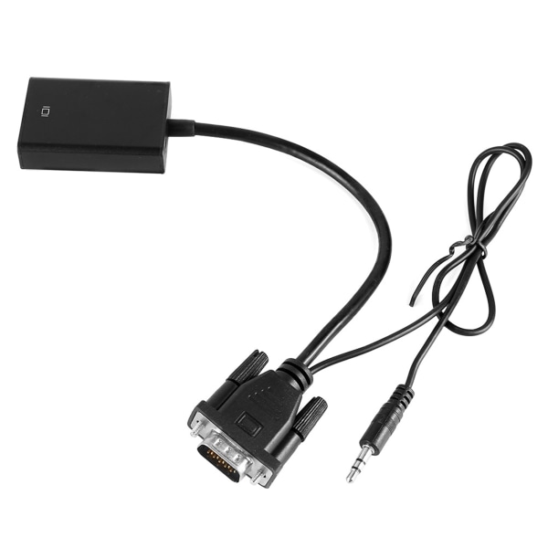 VGA til HDMI Converter Adapter Kabel Digital HD 1080P Video Audio Line Analog Signal