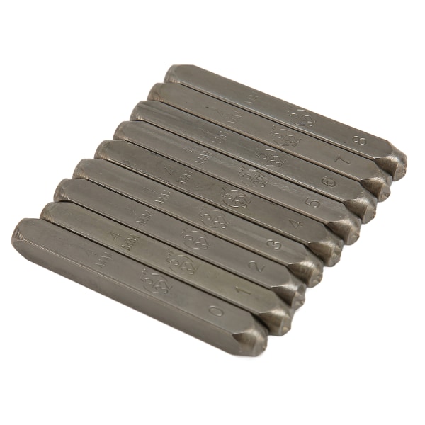 9 stk metal nummer stempler 0,16 tommer stærk højkulstofstål multi-purpose metal stempel sæt til læder træ smykker