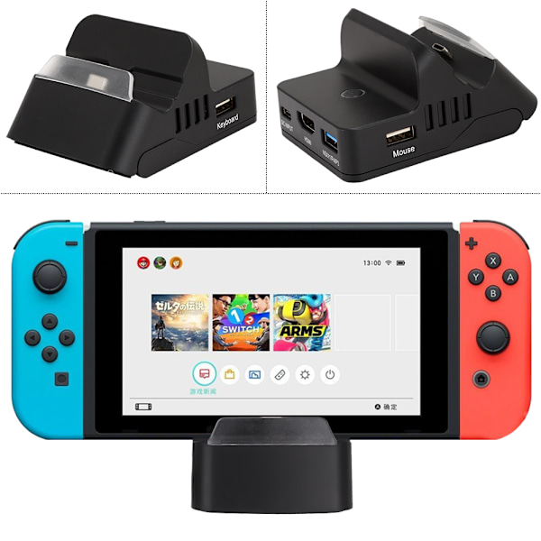 Bærbar Tastatur &amp; Mus Konverter Base HDMI Video Konverter Baser for Switch Kompatibel for PS4/XBox One PS3/XBox 360 Host Konvertering