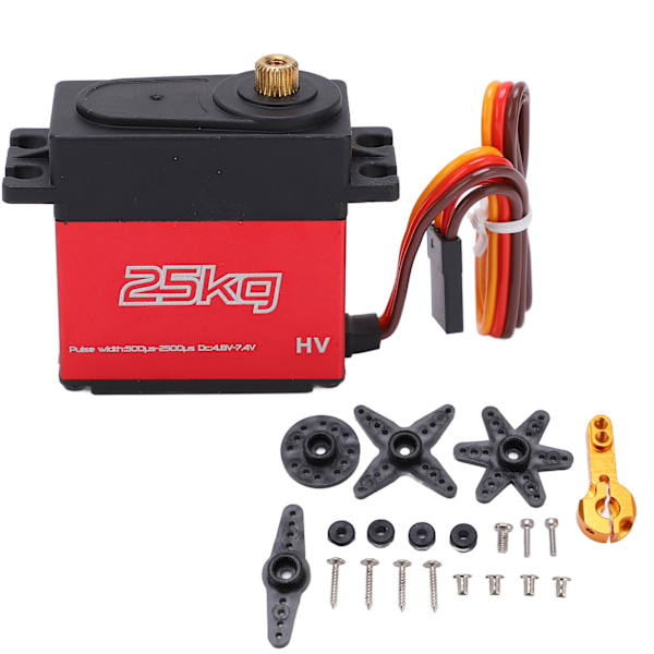25 kg RC Digitaalinen Servo Korkea Vääntömomentti Täysmetalli RC-Ohjauslaite 1/10 1/8 RC-Autoille