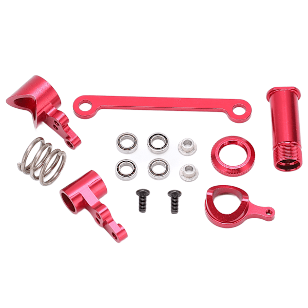 RC Styrspindel Monteringssats Aluminiumlegering för LC RACING 1/14 RC Bil Lastbil Crawler Leksaker Röd