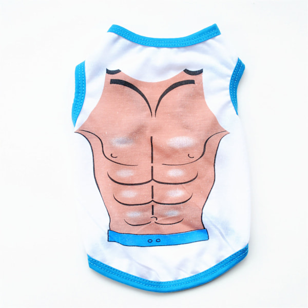 Hundevest T-shirt Ærmeløs Lyse Farver Behagelig Åndbar Hund Vest Tank Top til Teddy Bichon Pomeranian Pectorales M, 25g/0.9oz