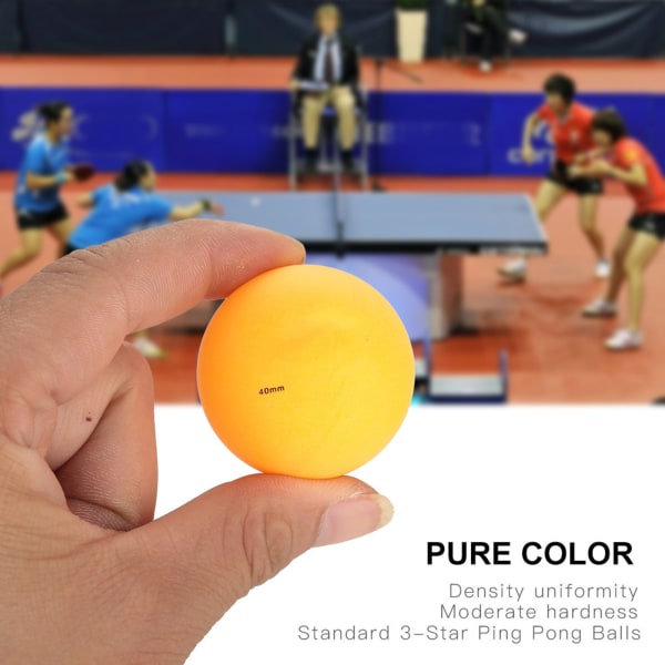 60 stk 3-stjerners bordtennisball ping pongballer for konkurransetreningsunderholdning (oransje)