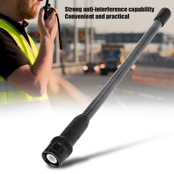 16 cm Professionell Tålig Hane BNC Flexibel Fjäderantenn UHF för ICOM IC-V9 Walkie Talkie Ham Radio Svart
