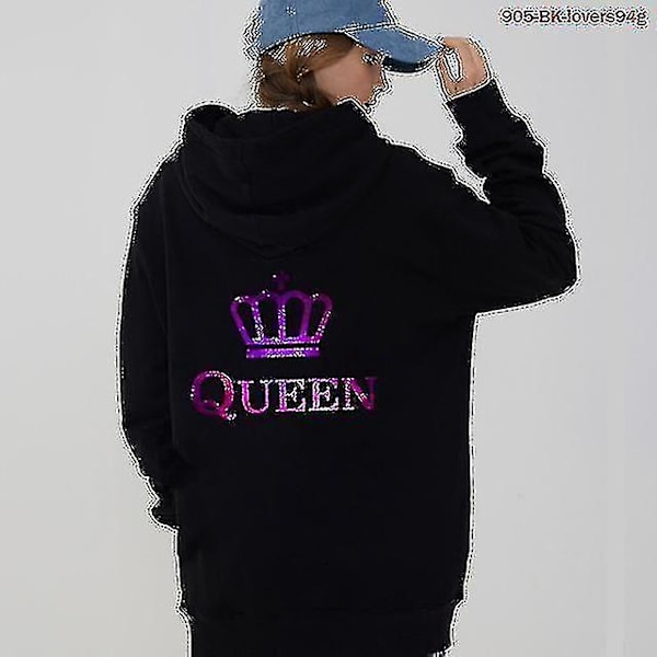 Crown King and Queen Par Hoodie - Lilla, fra Chuai Du 4XL Miss