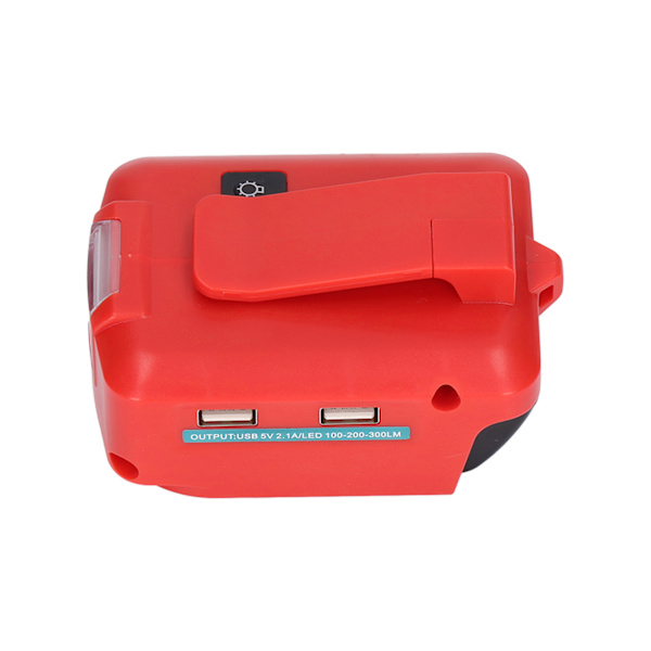 Litiumakku- USB sovitinmuunnin LED-työvalon vyökiinnitteellä 14,4-20V ADP05 12VDCType B:lle
