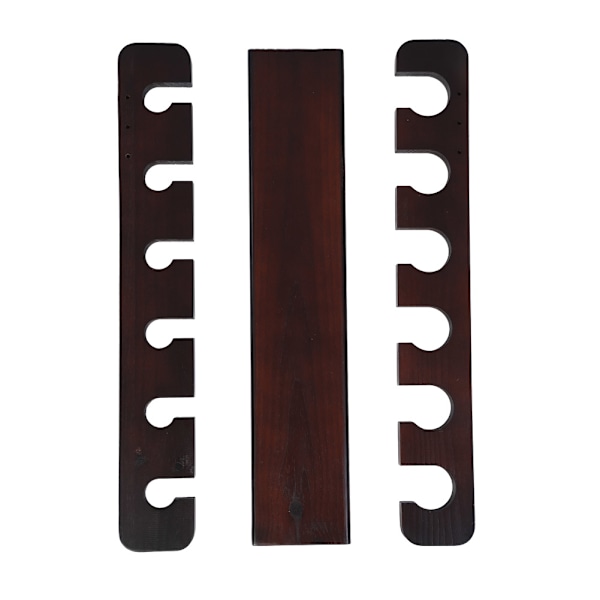 Træ fiskestang Stangrulleholder Montering Stangholder Rack Organizer Bærer Tilbehør (Teaktræ farve)