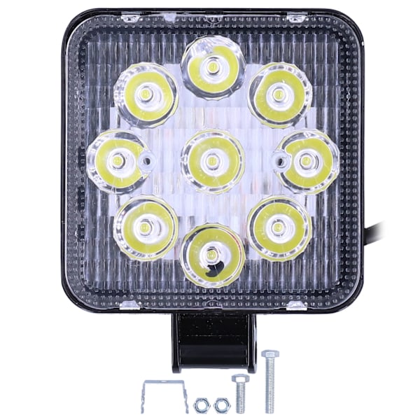 Bil Arbeidslys 9LEDs Spotlight 27W Kvadratisk IP67 Aluminium Legering PC for Bil Motorsykkel OffRoad Universal