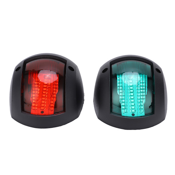 2 stk. Marinbåd Yacht Signal Lys LED Navigation Bågl lampe rød grøn skibsbord lys til sejlads DC 12V-24V 3W sort