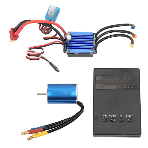 2435 4800KV Børsteløs Motor med 25A ESC Børsteløs Programmeringskort Combosett Passer for Traxxas 1/16 1/18 RC Bil