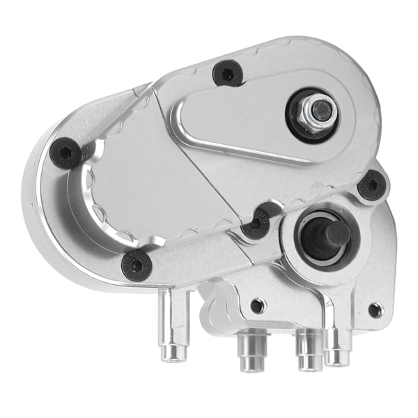 RC-auton vaihteisto alumiiniseoksesta, sisäänrakennetuilla metallivaihteilla, RC-auton voimansiirtolaatikko Capra UTB 1/10:lle, hopea