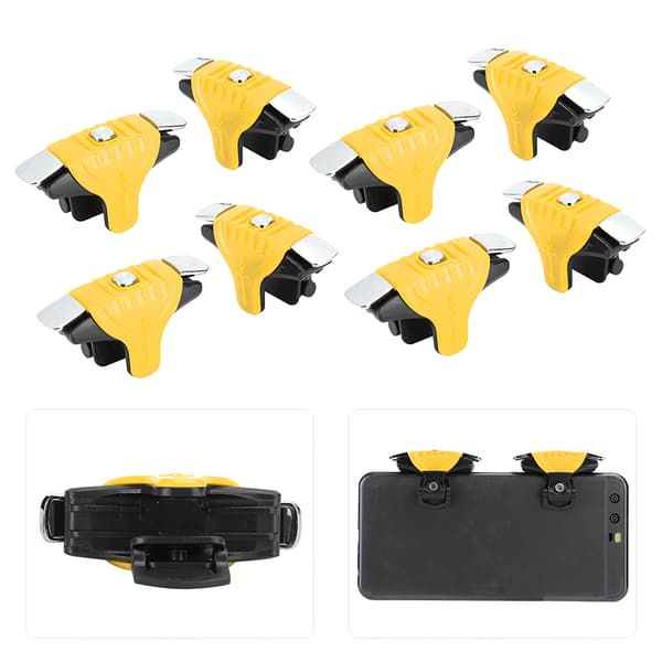 8 stk. F1 Metal Spil Knapper Mobil Skydespil Trigger Controller Gamepad til PUBGYellow