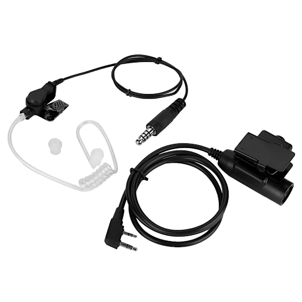 K-huvud Luftkanal Walkie talkie In-ear Headset Akustisk Tub Hörsnäcka Med PTT-knapp