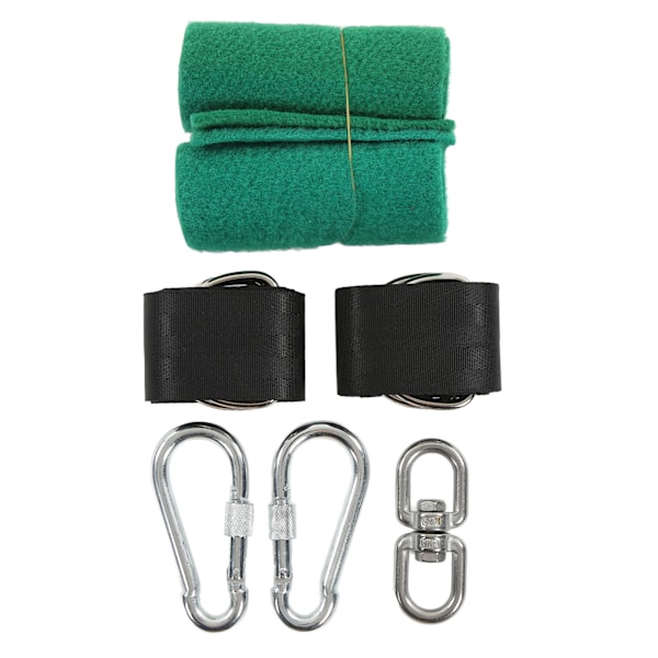 Tree Swing Hängremmar Kit med karbinhake Spinner 1000 kg lager för trädgårdshängmatta utomhus