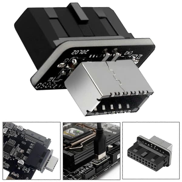 USB 3.0 sisäinen otsake USB 3.1/3.2 Type-C etupaneelin Type-E-sovittimeen emolevylle GZ ft