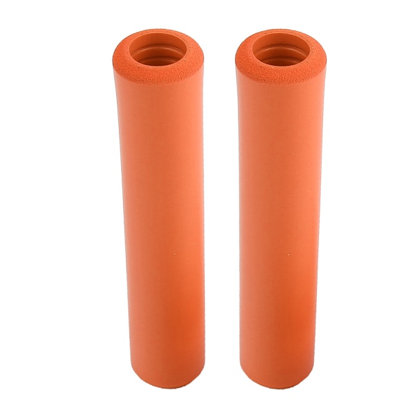 1 par cykelgreb Anti-slip Stødsikkert cykelgreb i silikone med endepropper Orange