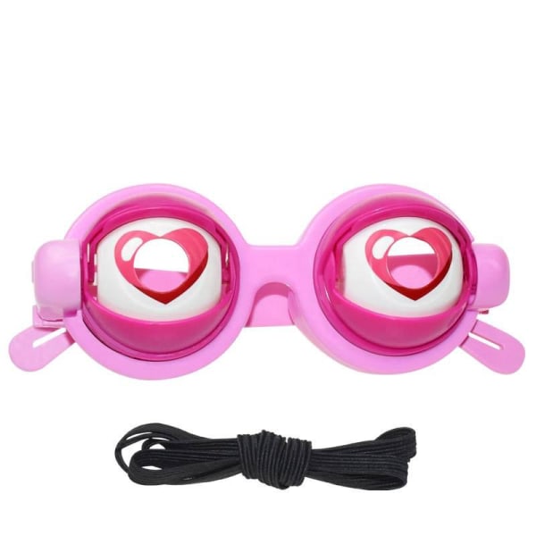 (Rosa) Crazy Eyes - morsomme briller, kreative festbriller, kreative barnebriller