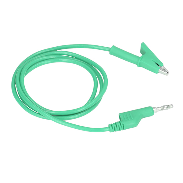 Krokodilklämma testkablar Bananplugg Trådkabel flexibel för elektrisk testning J.70035-1 4mmGrön