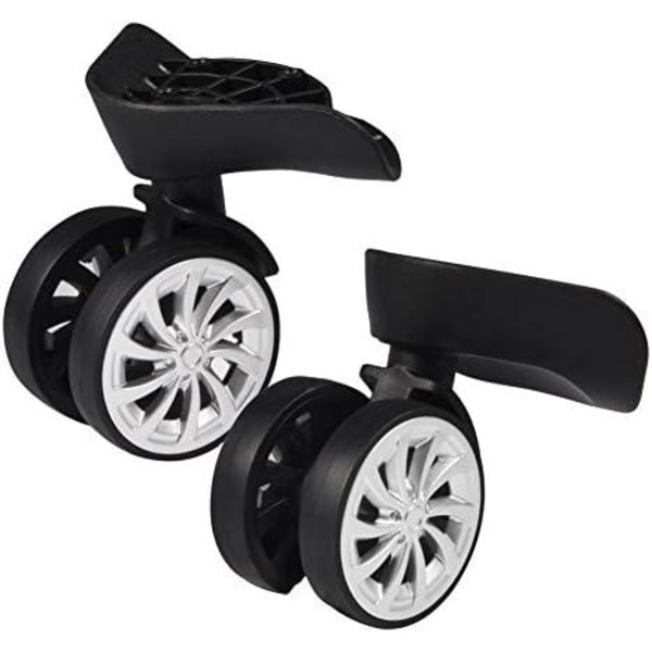 360 spinnerhjul ersättning för plastreseväska, resväska hjulreparation för att ersätta bagagehjul, 3,5 x 2,75 x 2,2 tum