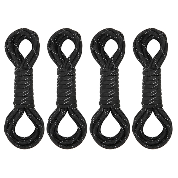 4 stk Paracord-reb reflekterende multifunktionelt fugtsikker korrosionsbeskyttende slidstærkt Guyline-telttov til camping