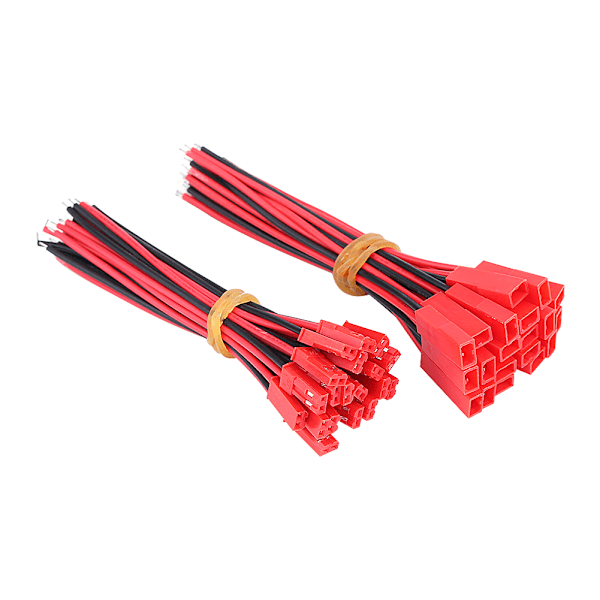20 kpl JST-urosjohtoja, 20 kpl JST-naarasjohtoja, 24 AWG 2-nastainen liitäntäjohto RC Lipo-akulle