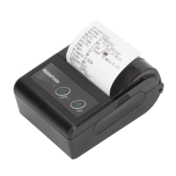 Bluetooth kvitteringsprinter Smartphone-kontrol 200 dpi termisk etiketprinter Kvitteringsprinter med 1 rulle printerpapir