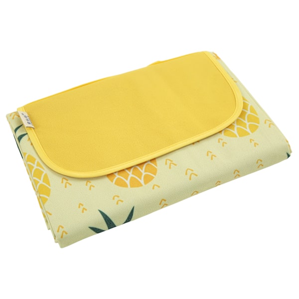 Foldbar piknikteppe Myk Oxford-duk Ekstra stor Bærbar sammenleggbar sandmatte for strand Camping Vandring Reise Utendørs Gul