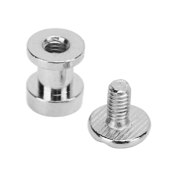 300 Set DIY Bokbindningsskruv Dubbla Lager Platt Huvud Slätare Kanter Chicago Skruvar Sortimentset för DIY Kläder Väskor Silver