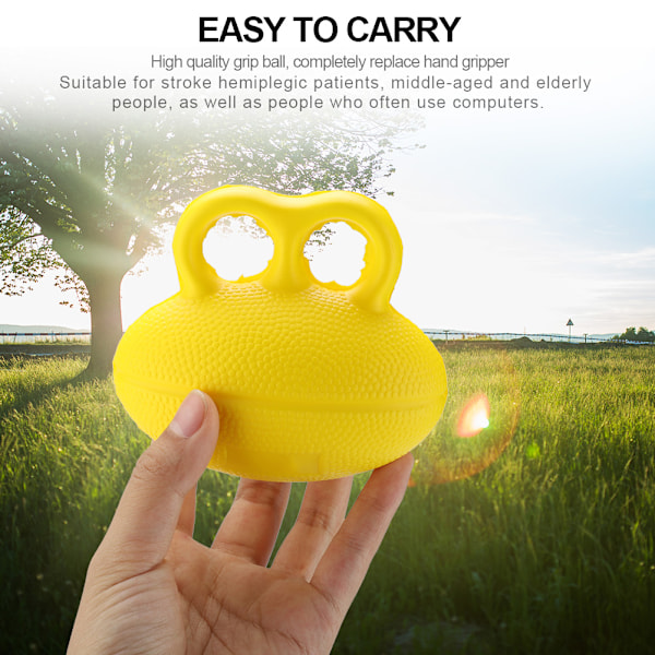 Universal Hand funktion Trainer Finger Recovery Training Träning Stress Grip Ball Gul
