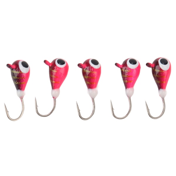 5 stk Vinter Isfiskeri Jig Kit til Bas, Aborre, Crappie Mikro Isfiskeri Krog Lokker 4MM