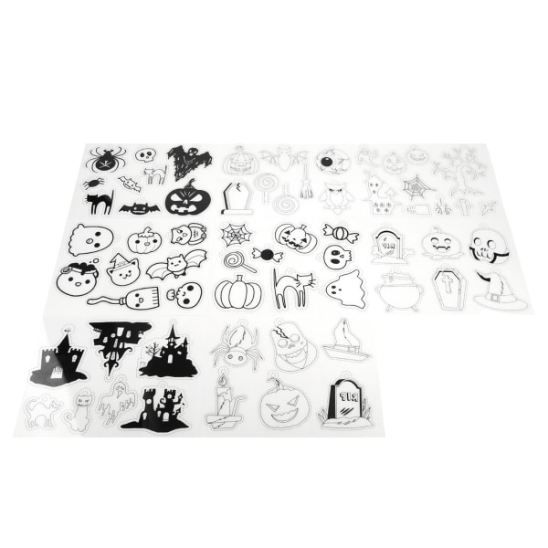 8 st värmekrymplakan Halloween stil bred tillämpning Lätt att skapa krympande papperskonstfilmer för nyckelring smycken DIY