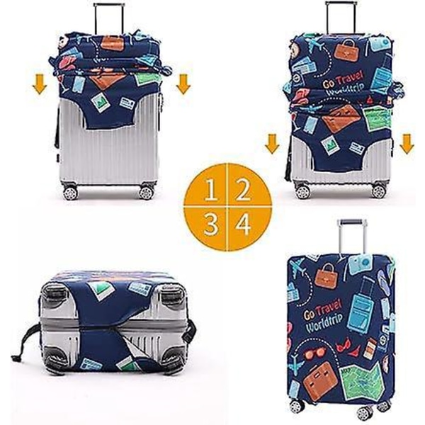 Tvättbart skyddande cover anti-scratch för 18-32 tums resväska - storlek S (18-21 tum)