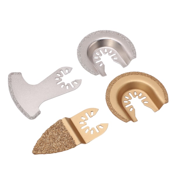 4 stk Oscillerende savblade Multiværktøjssæt Halvcirkelfingersegment-svingkorn til fugemasse Keramik murværk