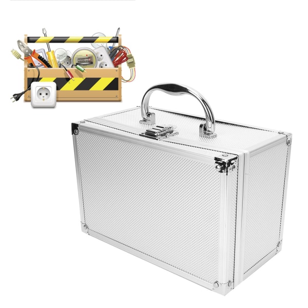 230*150*125 mm værktøjskasse af aluminiumslegering Bærbar displaykasse Instrumenteringsboks
