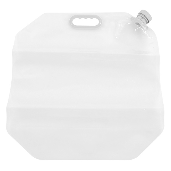 15L hopfällbar vattenbehållare Transparent PVC Återanvändbar frysbar vattenbehållare för nödsituationer utomhuscamping Vit